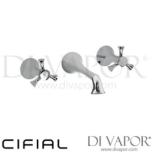 Cifial 31111BS.U Brookhaven Cross 3 Hole Wall Basin Mixer Spare Parts